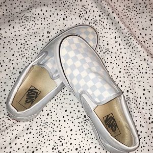 Blue checkered vans